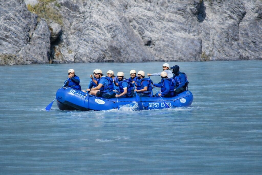 Rafting in water